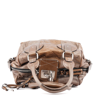 Chloé 2-Tone Brown Lambskin Paddington Shoulder Bag