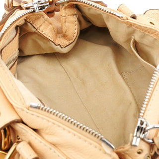 Chloe 5366 Beige Leather Paddington Shoulder Bag