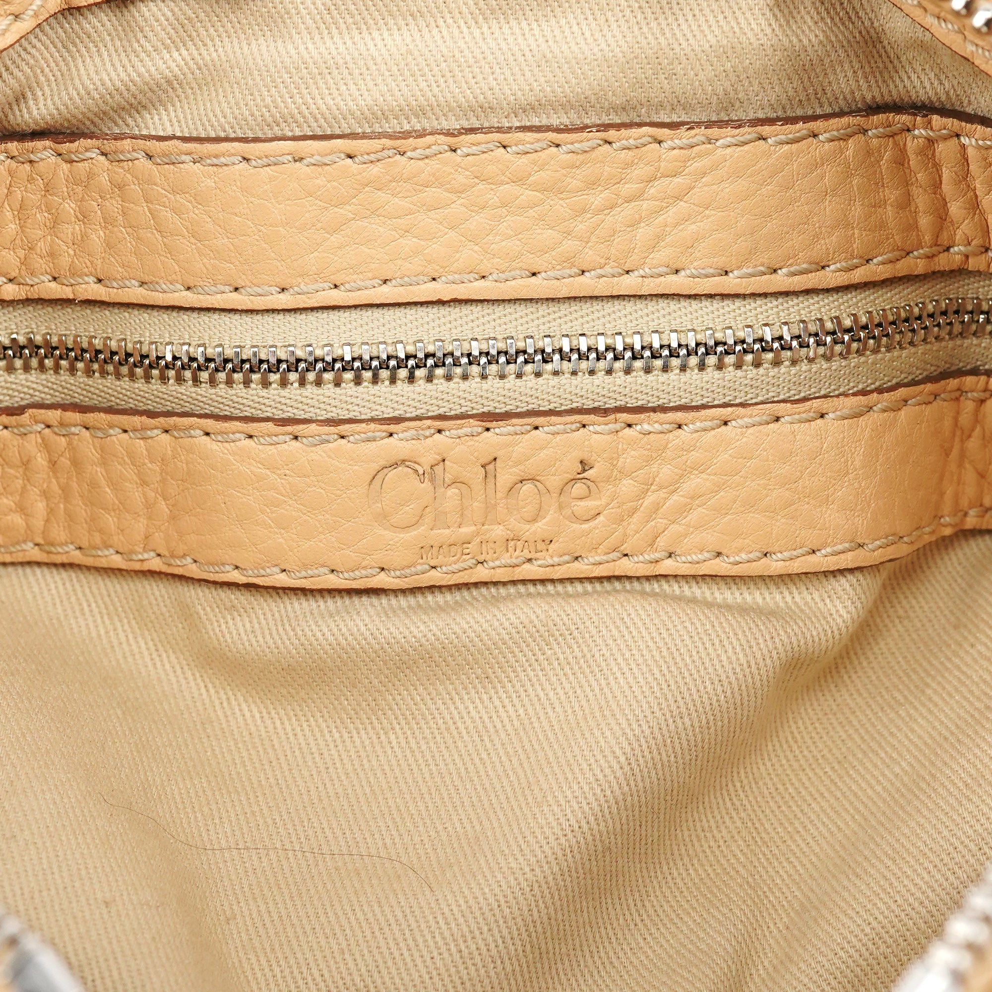 Chloé Sac porté épaule Paddington petit modèle en cuir beige