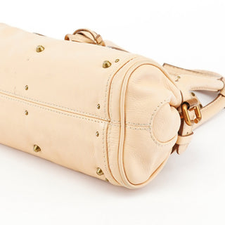Chloe 5366 Beige Leather Paddington Shoulder Bag