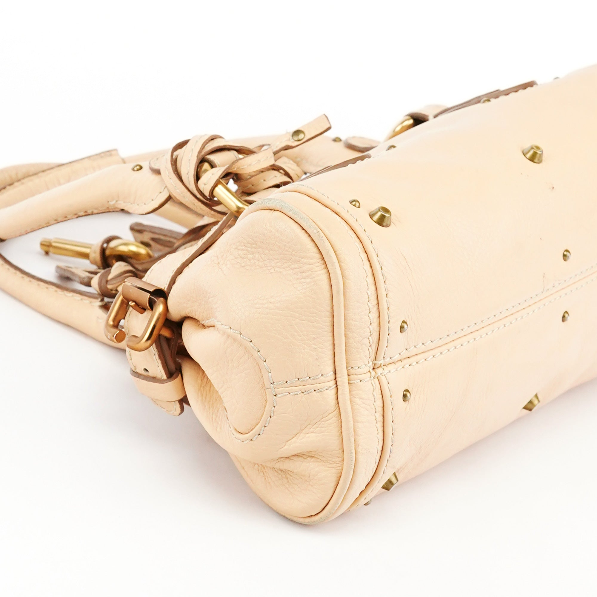 Chloé Sac porté épaule Paddington petit modèle en cuir beige