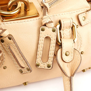 Chloe 5366 Beige Leather Paddington Shoulder Bag