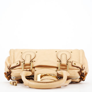 Chloe 5366 Beige Leather Paddington Shoulder Bag