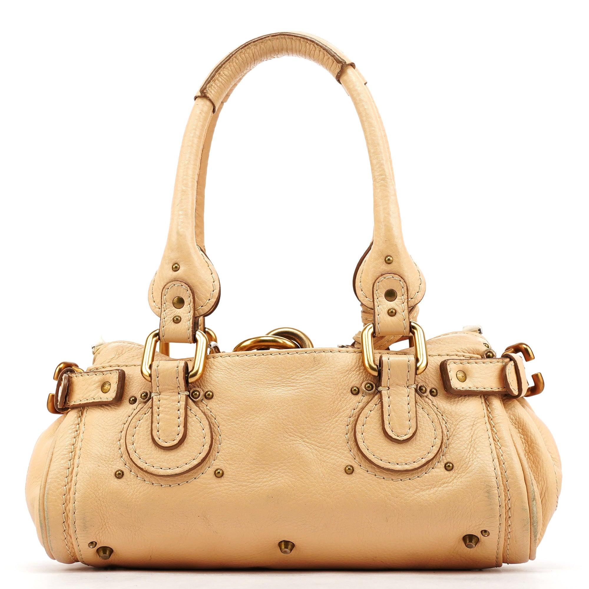 Chloé Sac porté épaule Paddington petit modèle en cuir beige