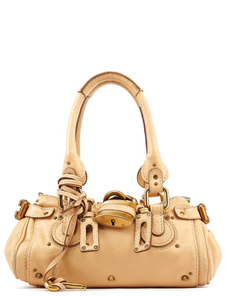 Chloe 5366 Beige Leather Paddington Shoulder Bag