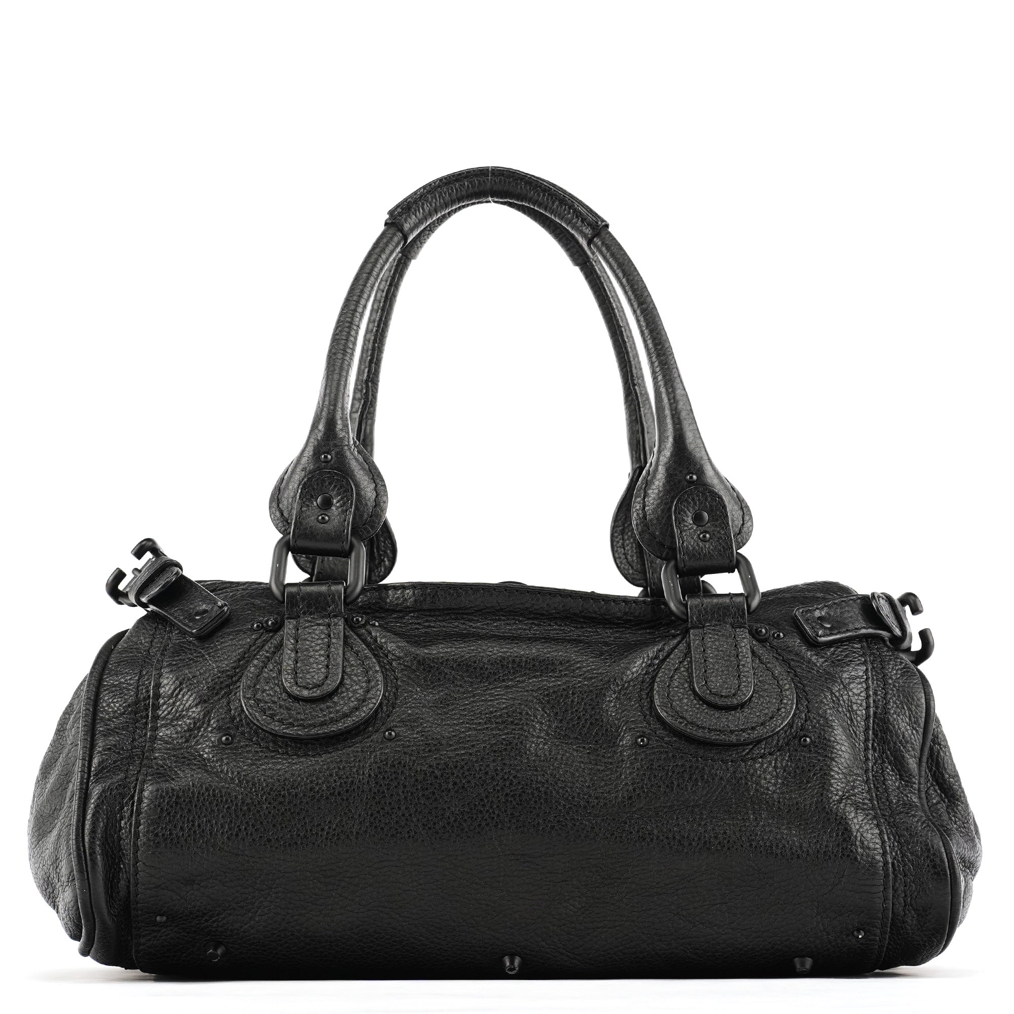 Chloé All Black Leather Paddington Shoulder Bag