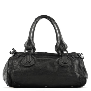 Chloé All Black Leather Paddington Shoulder Bag