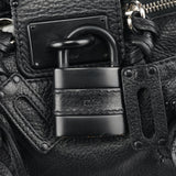 Chloé All Black Leather Paddington Shoulder Bag