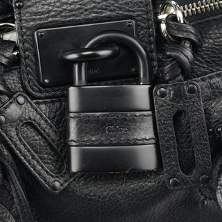Chloé All Black Leather Paddington Shoulder Bag