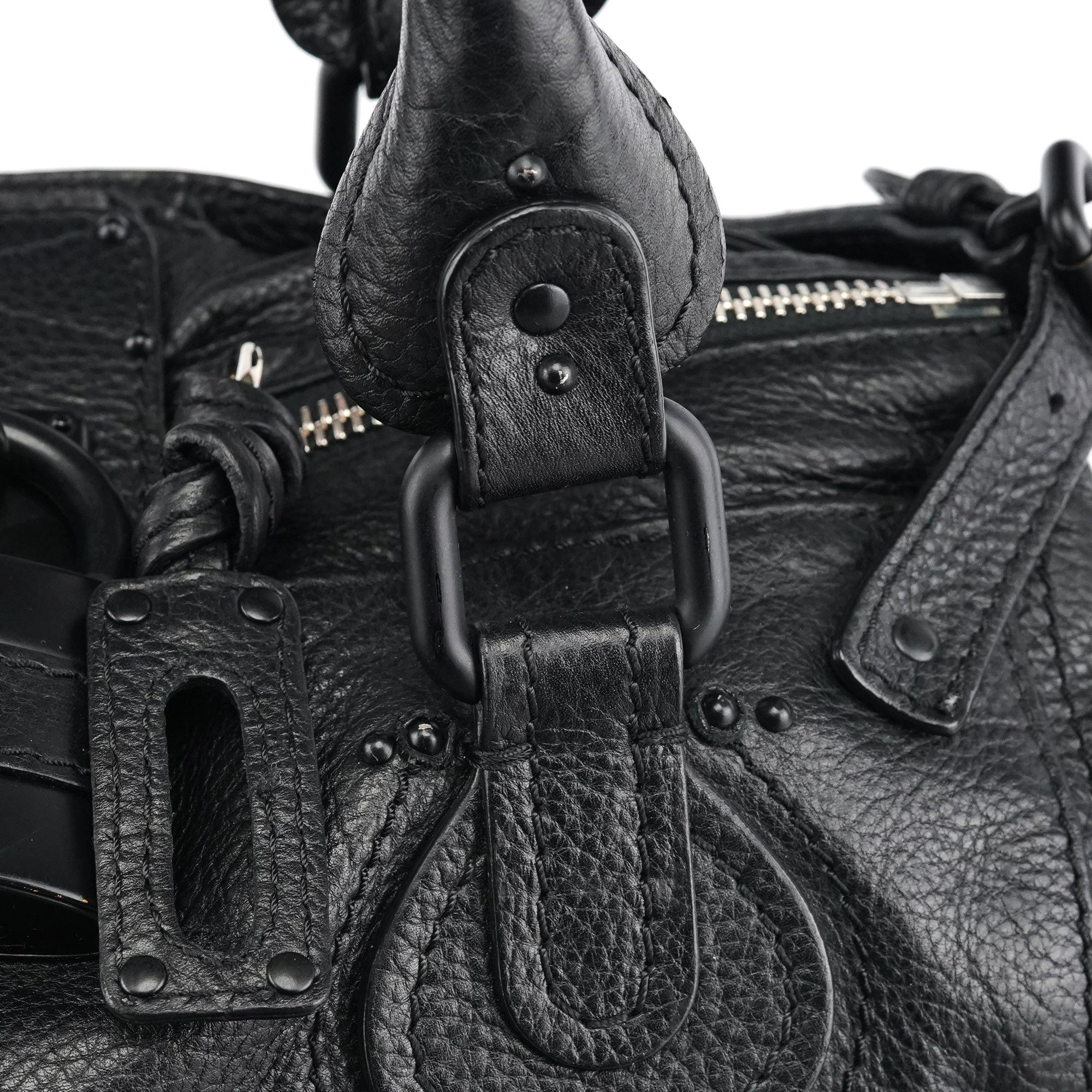 Chloé All Black Leather Paddington Shoulder Bag