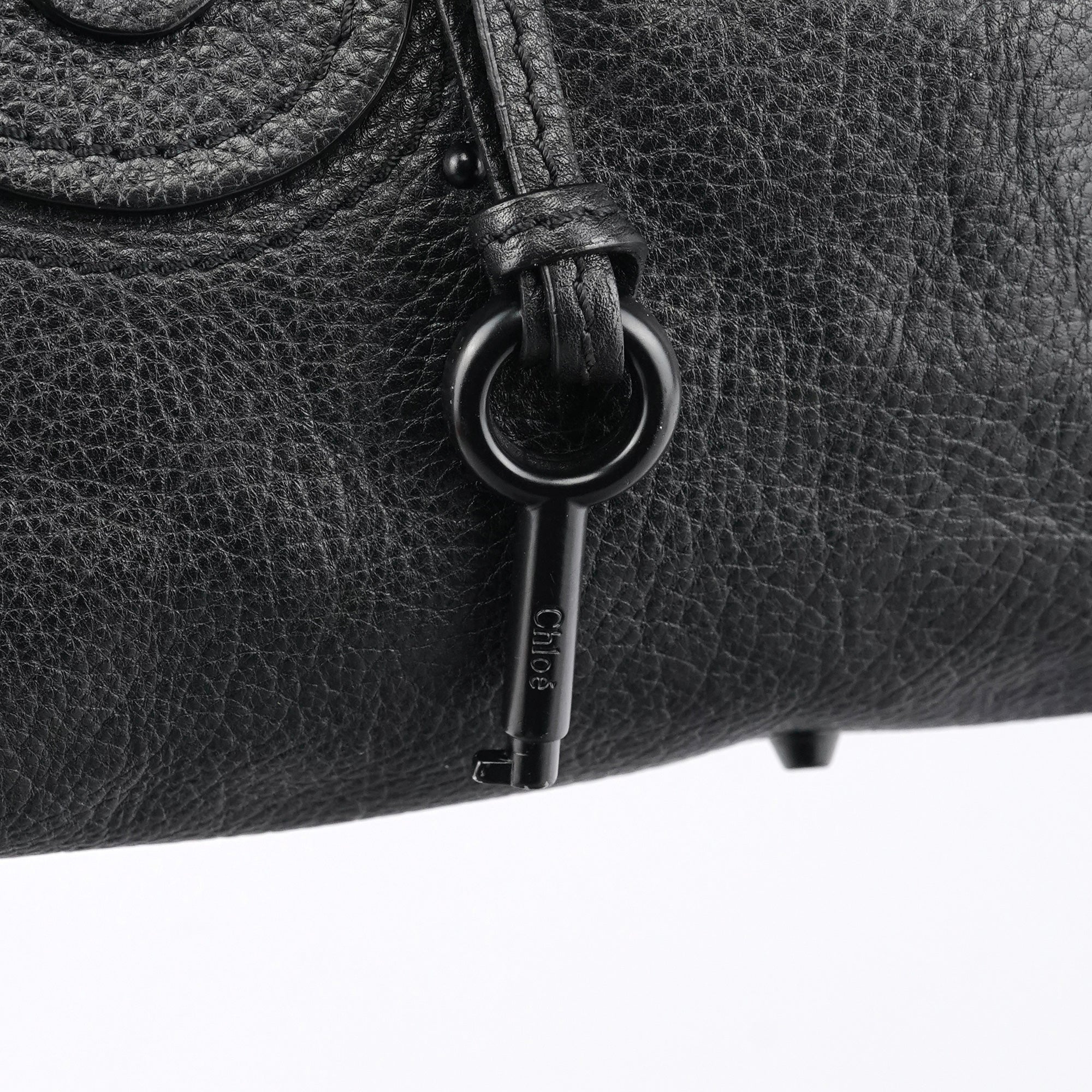 Chloé All Black Leather Paddington Shoulder Bag