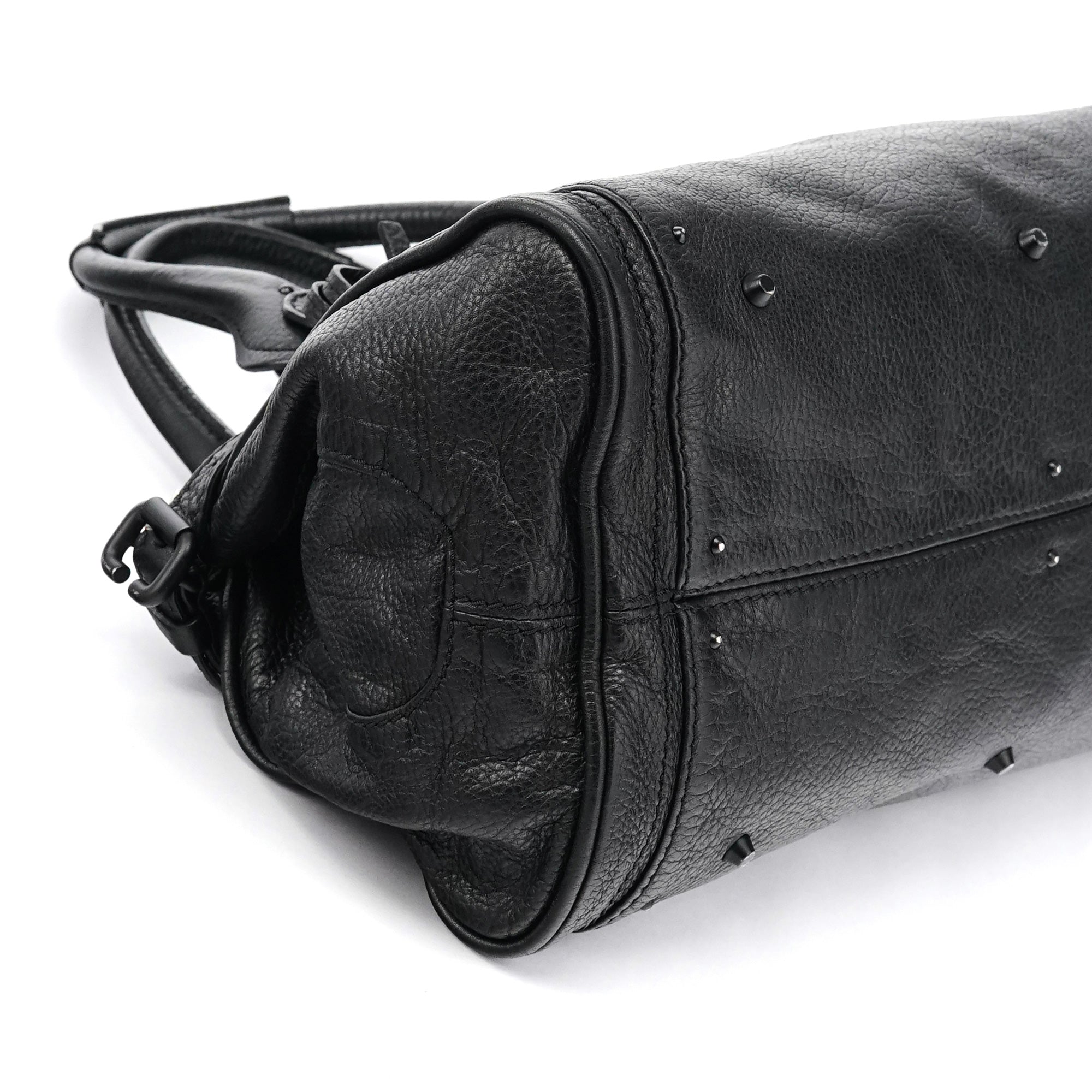 Chloé All Black Leather Paddington Shoulder Bag