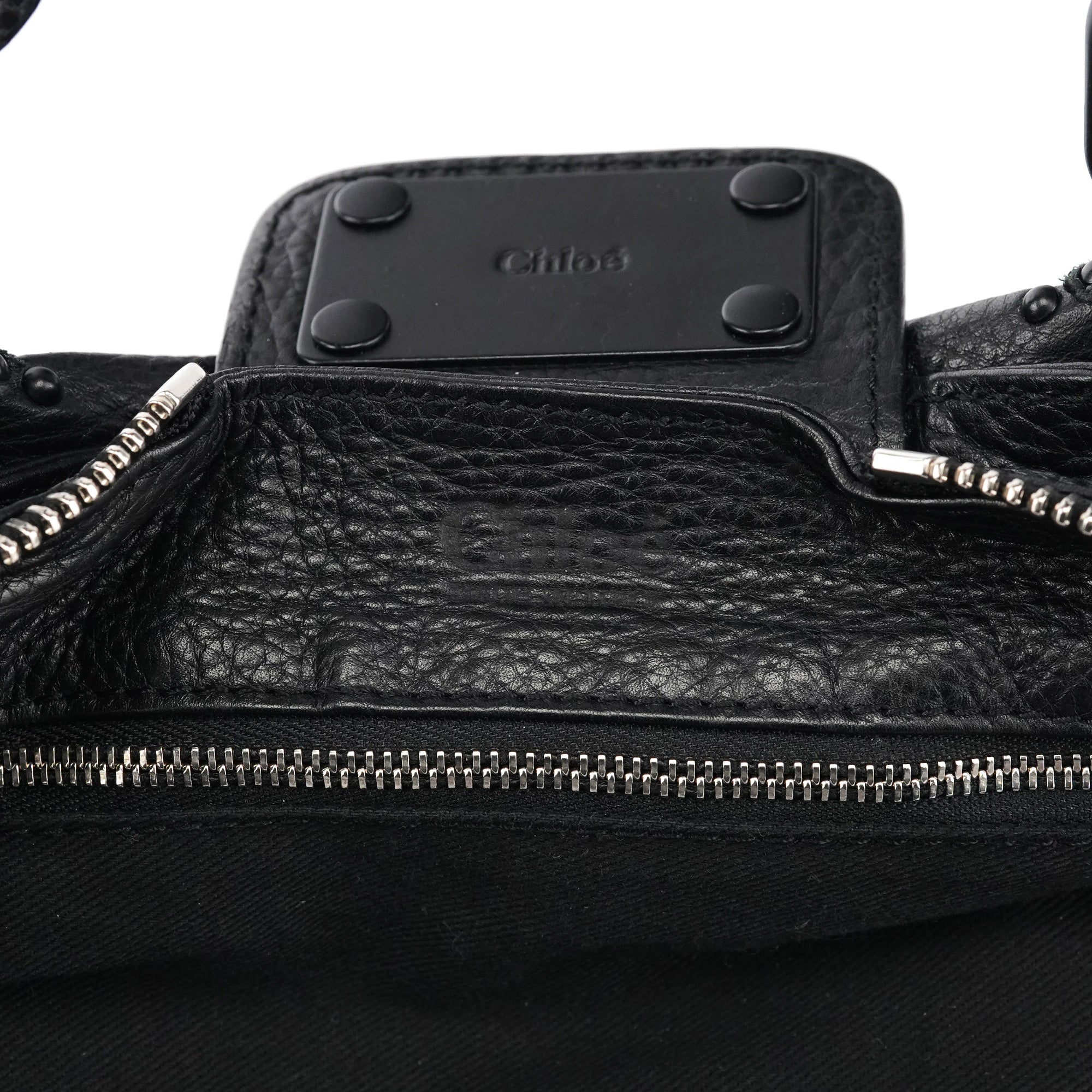 Chloé All Black Leather Paddington Shoulder Bag