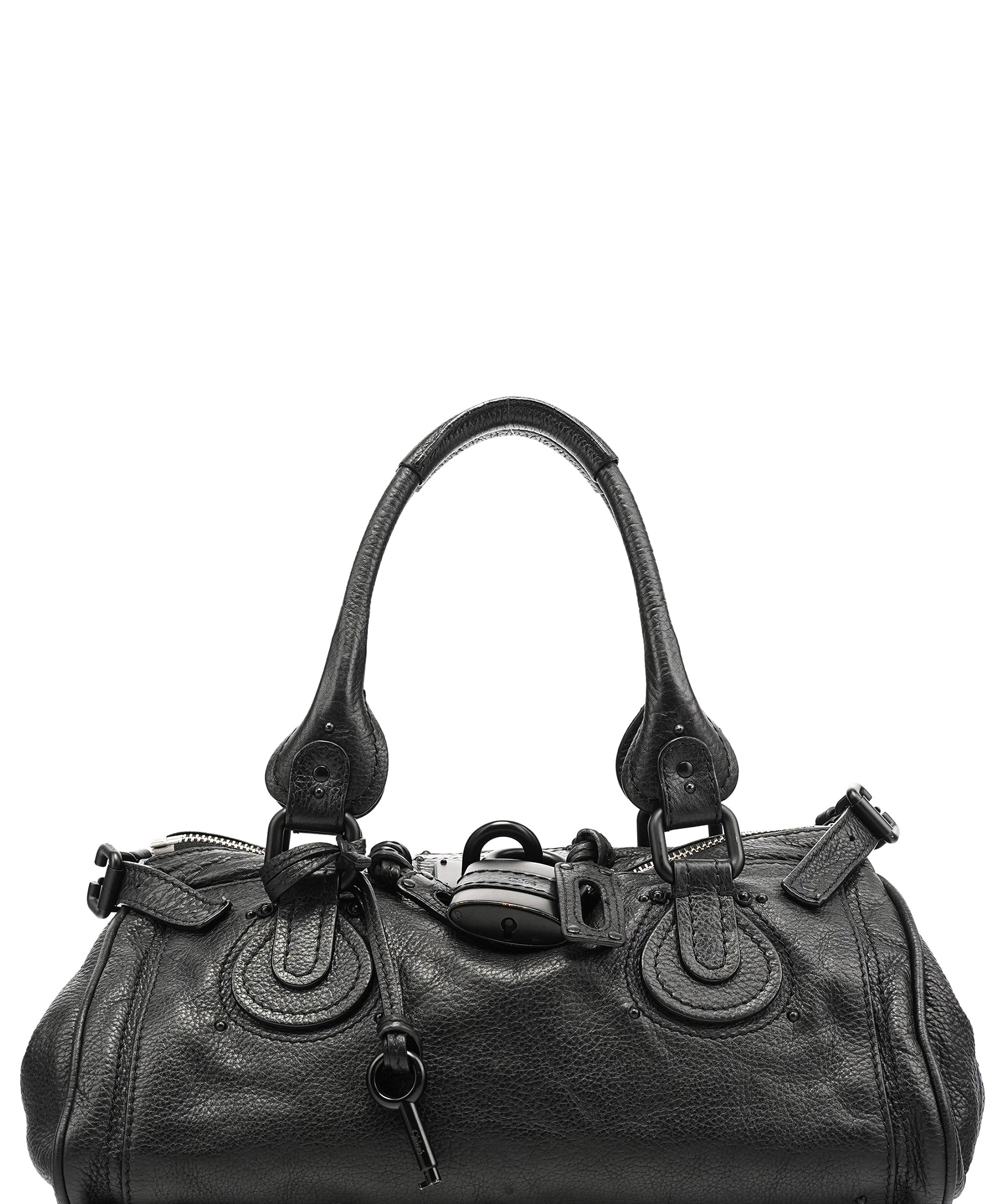 Chloé All Black Leather Paddington Shoulder Bag