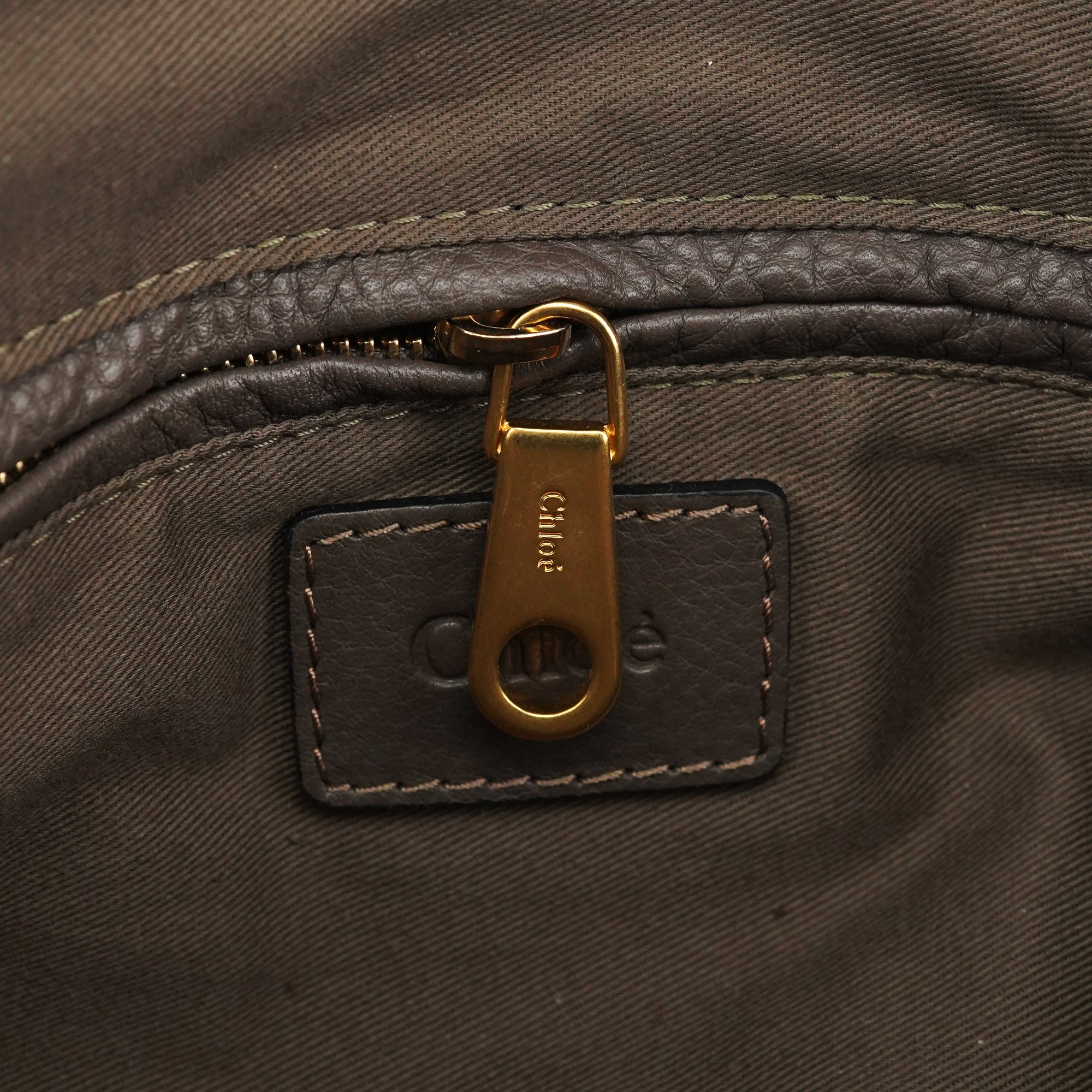 Chloe Anthracite Leather Marcie Shoulder Bag