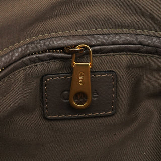 Chloe Anthracite Leather Marcie Shoulder Bag