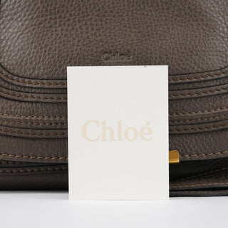 Chloe Anthracite Leather Marcie Shoulder Bag