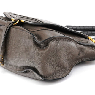 Chloe Anthracite Leather Marcie Shoulder Bag