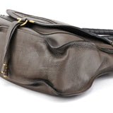 Chloe Anthracite Leather Marcie Shoulder Bag