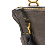 Chloe Anthracite Leather Marcie Shoulder Bag