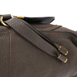 Chloe Anthracite Leather Marcie Shoulder Bag