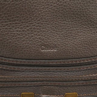 Chloe Anthracite Leather Marcie Shoulder Bag