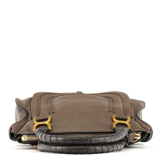 Chloe Anthracite Leather Marcie Shoulder Bag