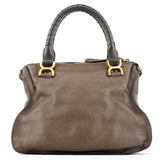 Chloe Anthracite Leather Marcie Shoulder Bag
