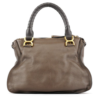 Chloe Anthracite Leather Marcie Shoulder Bag