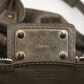 Chloé Anthracite Leather Paddington Shoulder Bag