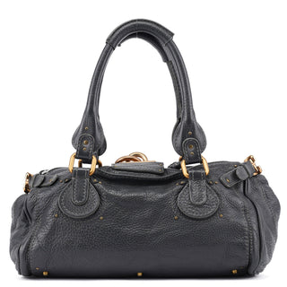 Chloé Anthracite Leather Paddington Shoulder Bag