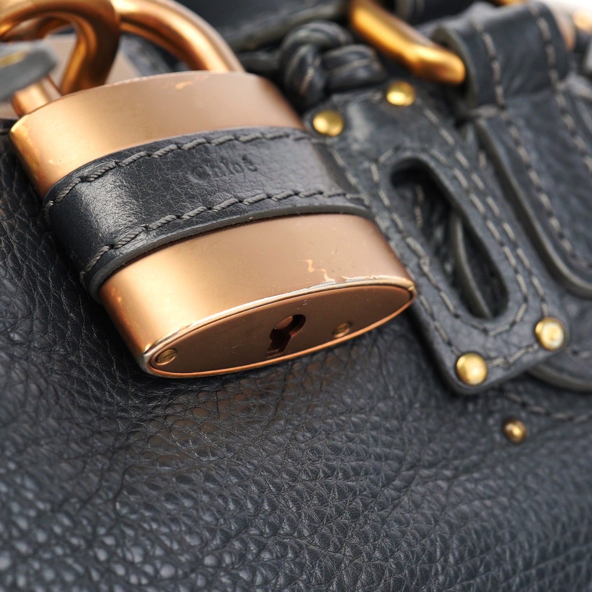 Chloé Sac porté épaule Paddington en cuir anthracite