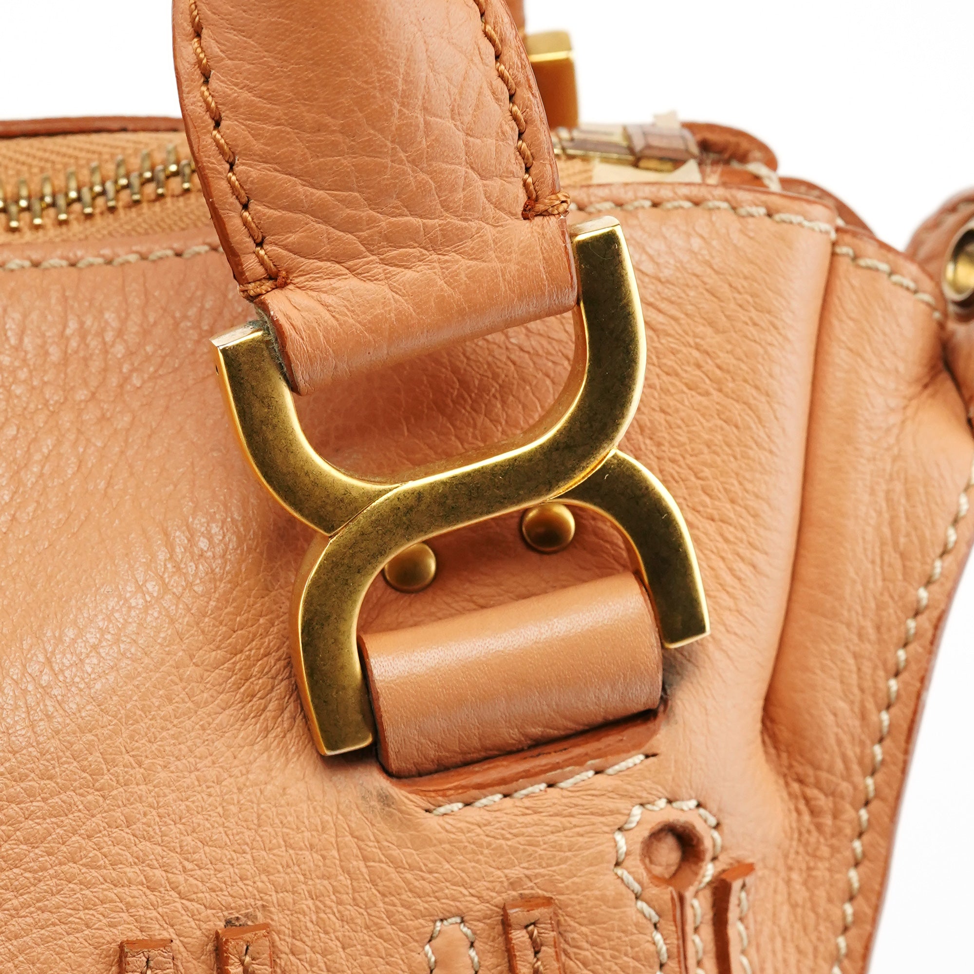 Chloe Apricot Beige Leather Marcie 2-Way Bag