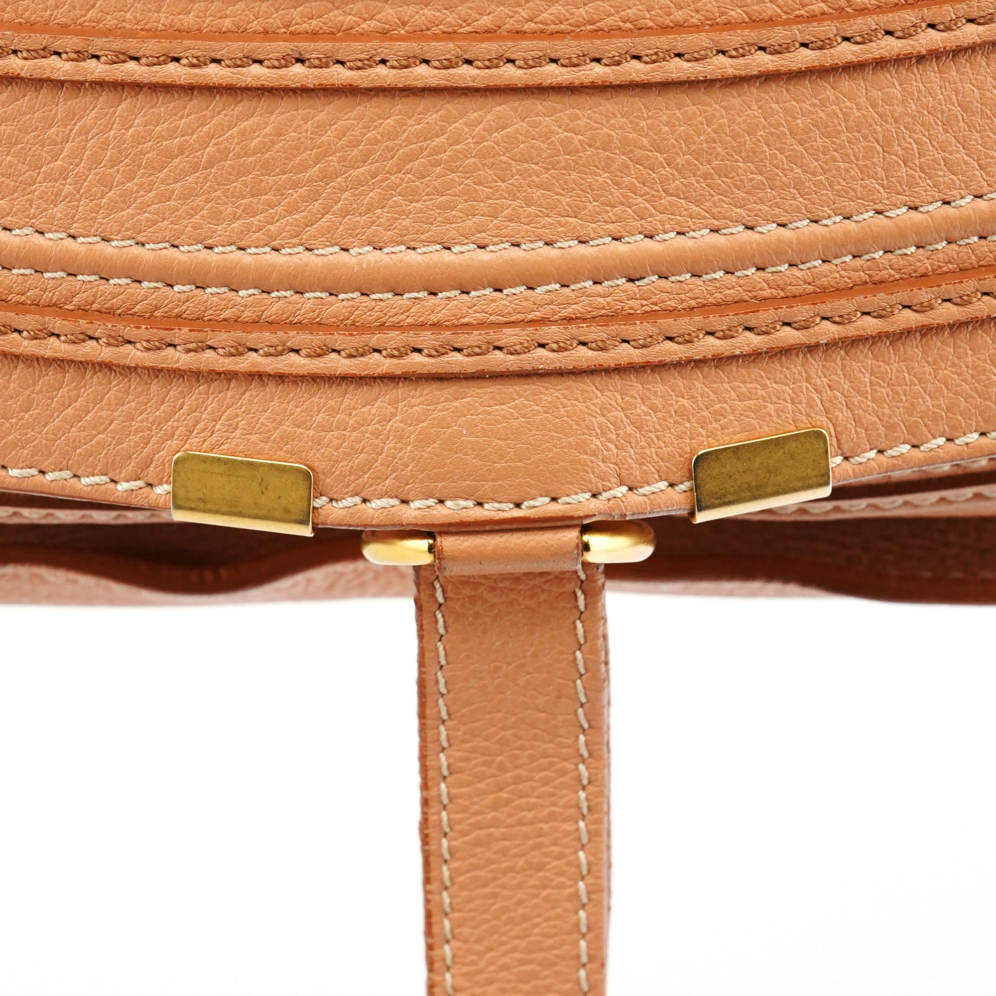 Chloe Apricot Beige Leather Marcie 2-Way Bag