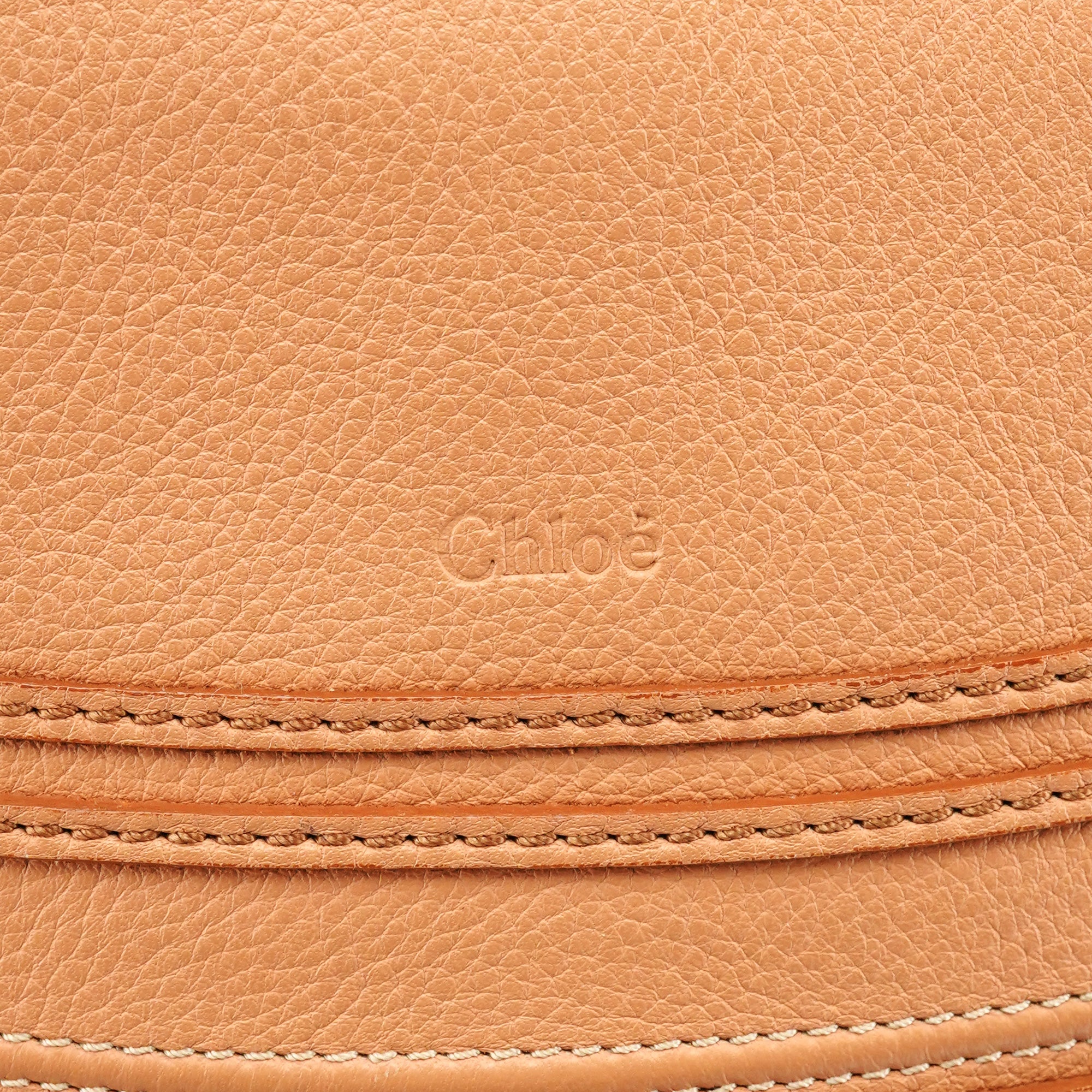 Chloe Apricot Beige Leather Marcie 2-Way Bag
