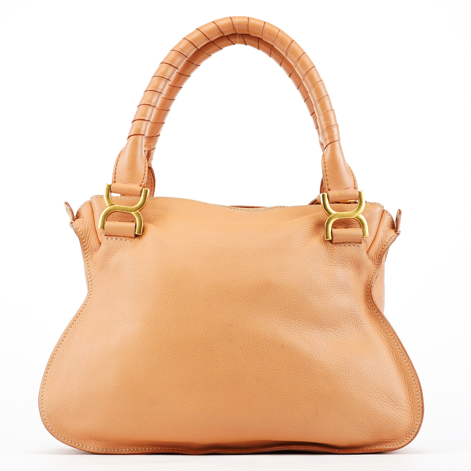 Chloe Apricot Beige Leather Marcie 2-Way Bag