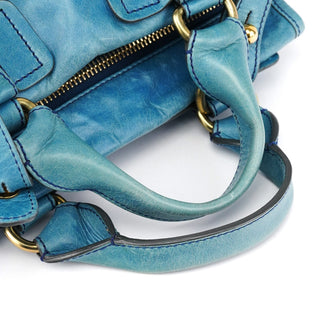 Chloe Baby Blue Leather Bay 2-Way Bag