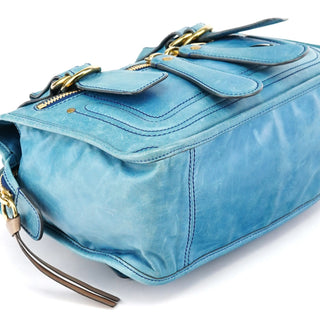 Chloe Baby Blue Leather Bay 2-Way Bag