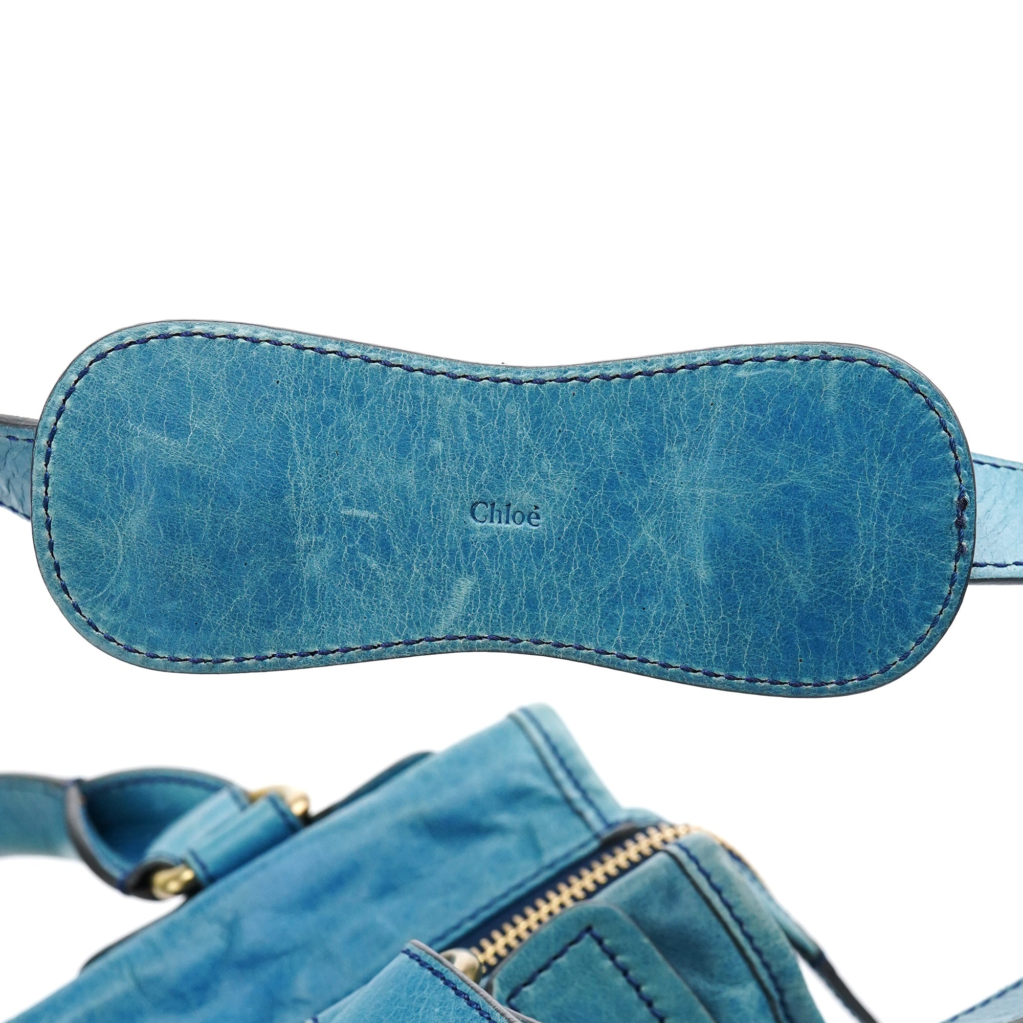 Chloe Baby Blue Leather Bay 2-Way Bag