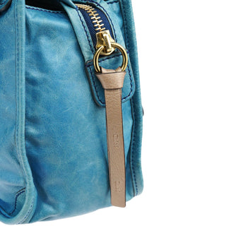 Chloe Baby Blue Leather Bay 2-Way Bag