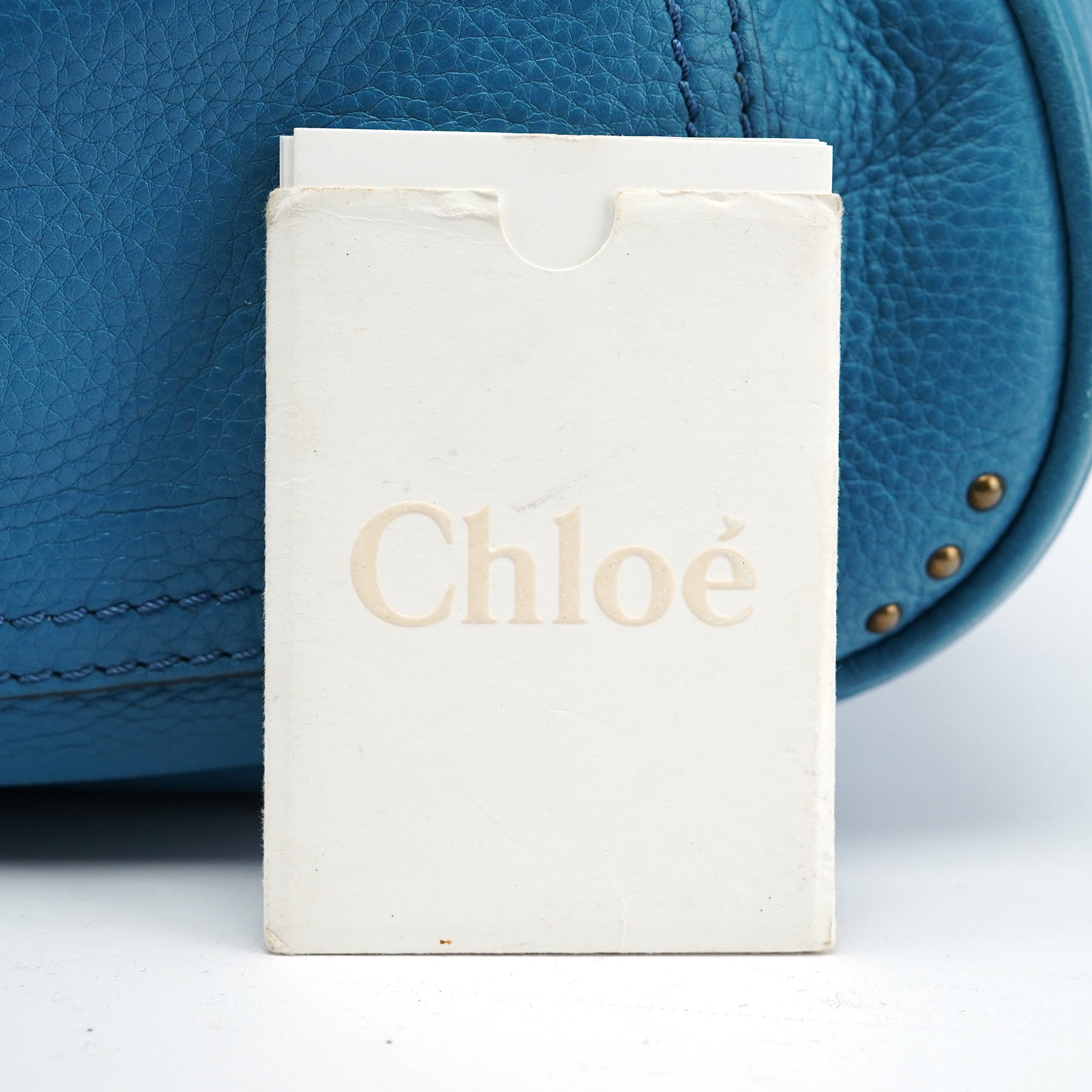 Chloe Baby Blue Leather Paddington Shoulder Bag