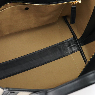 Chloe Beige Black Leather Allison Tote Bag