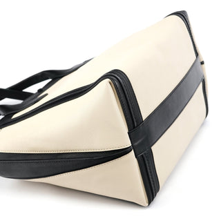 Chloe Beige Black Leather Allison Tote Bag