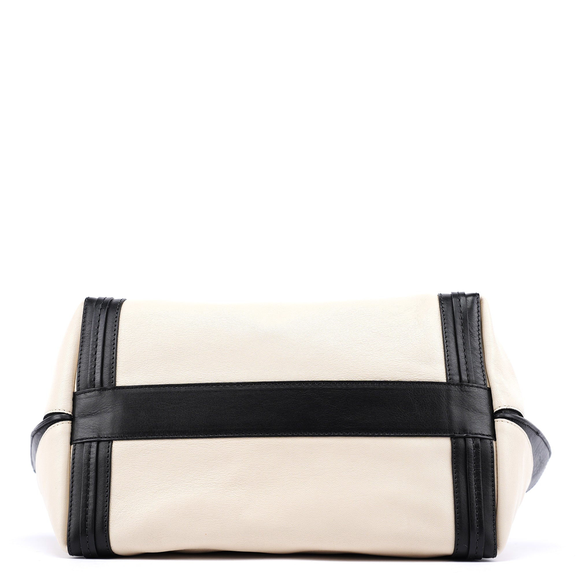 Chloé Sac cabas Allison en cuir beige et noir