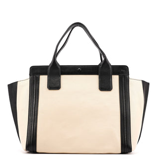 Chloe Beige Black Leather Allison Tote Bag