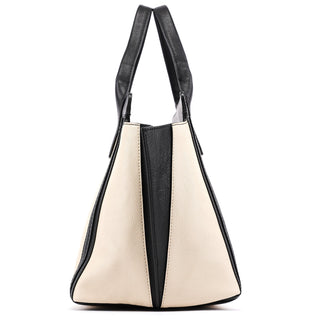Chloe Beige Black Leather Allison Tote Bag