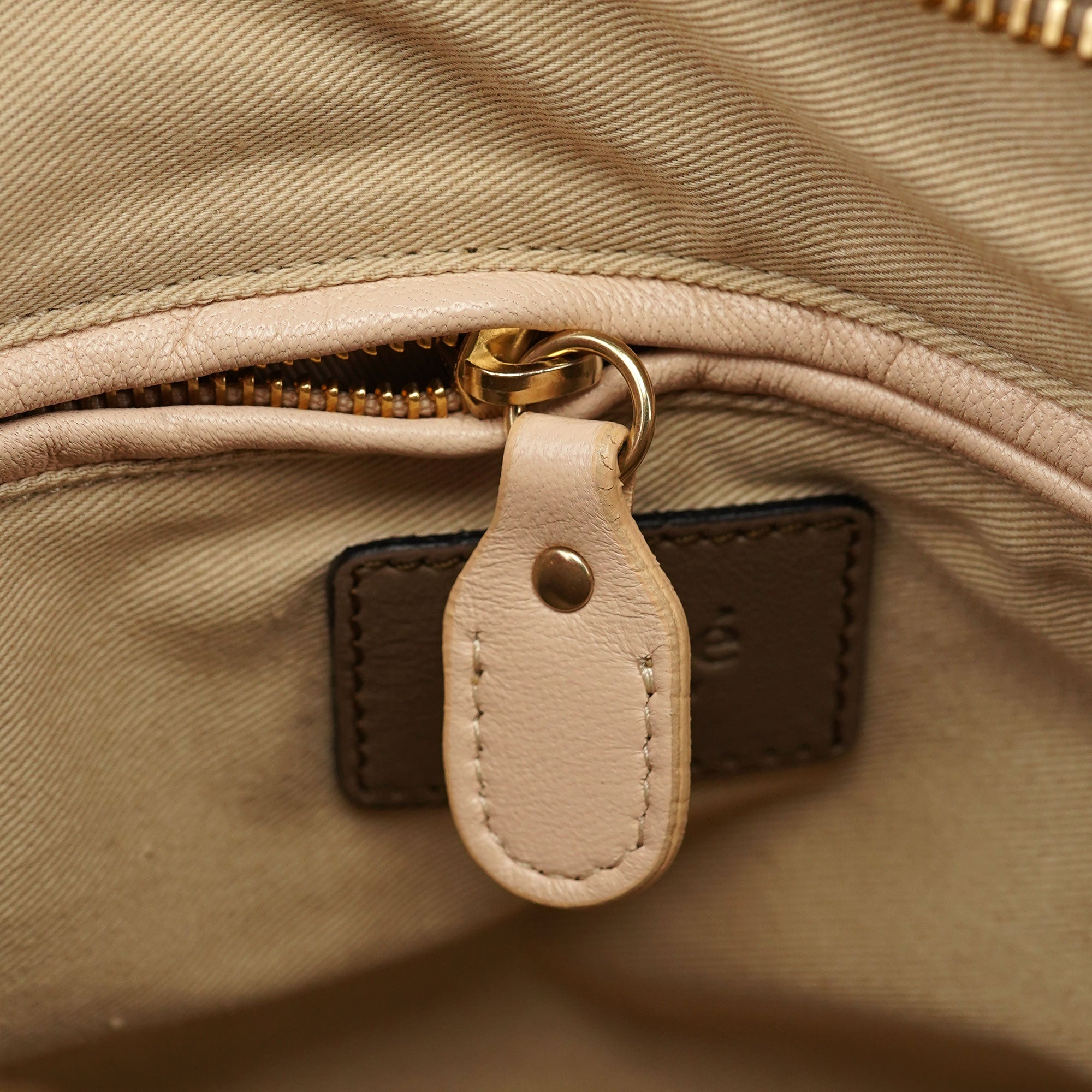Chloé Beige Black Leather Paraty 2-Way Shoulder Bag