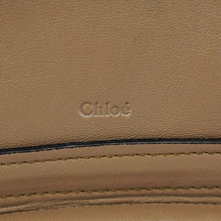 Chloé Beige Black Leather Paraty 2-Way Shoulder Bag