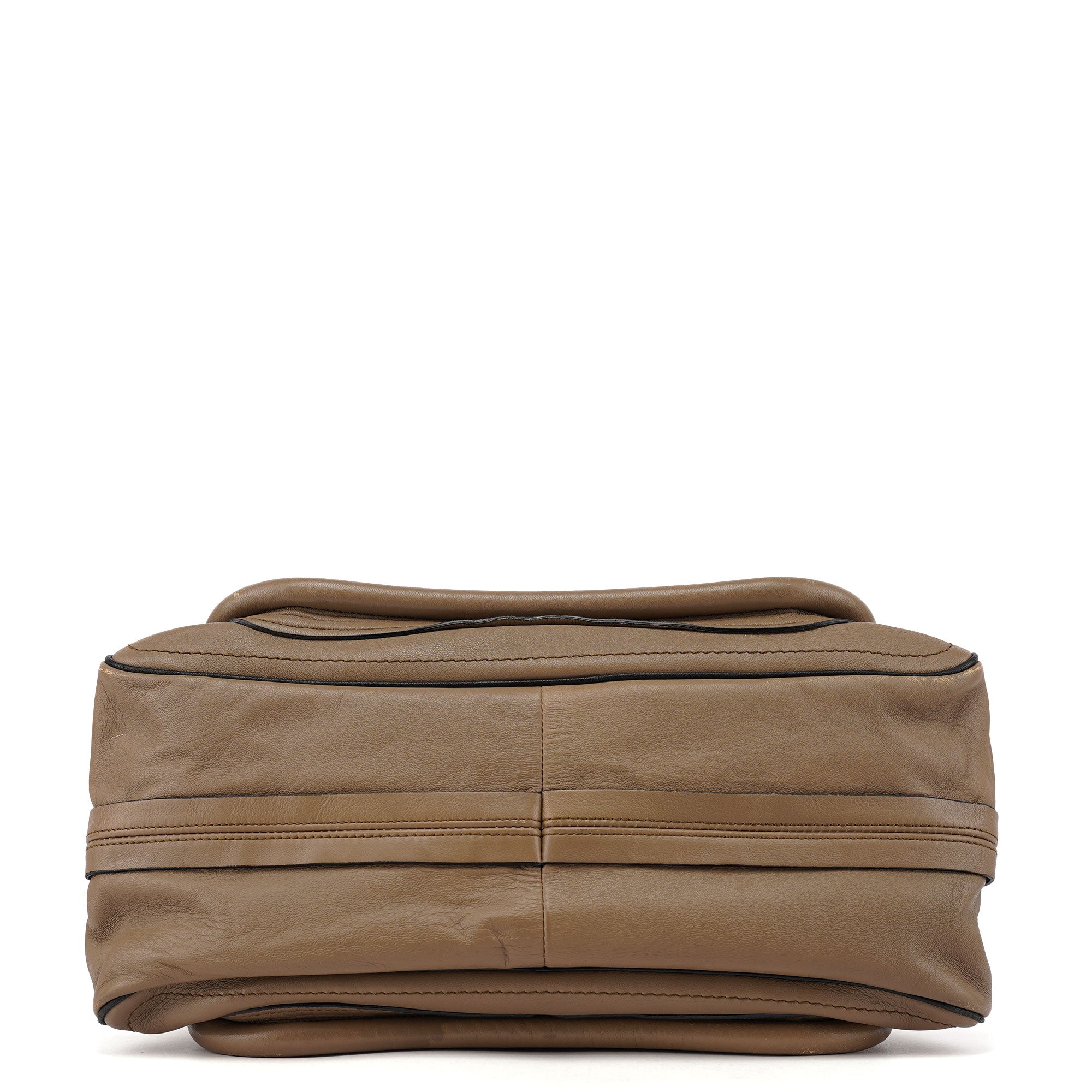 Chloé Beige Black Leather Paraty 2-Way Shoulder Bag