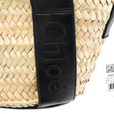Chloé Borsa a cestino in rafia beige e nera